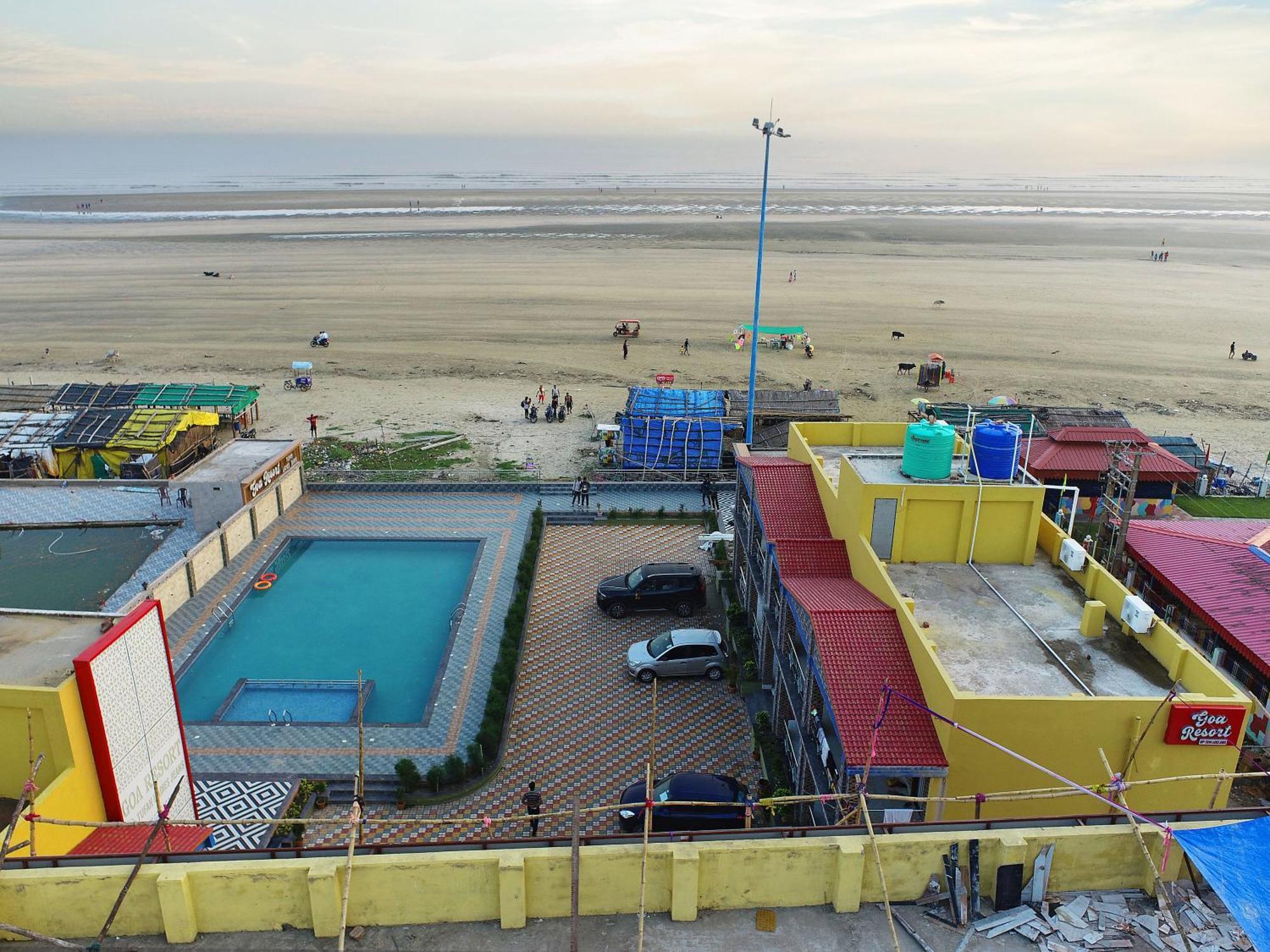 Goa Beach Resort On Beach Mandarmani Exterior foto